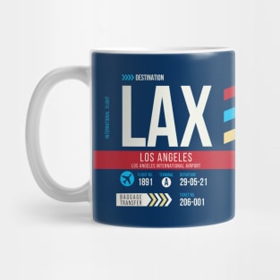 Los Angeles (LAX) Airport Code Baggage Tag Mug